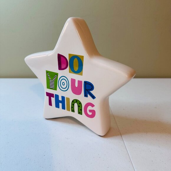 Star-Shaped Ceramic Motivational Decor With "Do Your Thing" Print - Picture 2 of 7